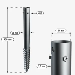 Sraigtiniai poliai G900 68 tech