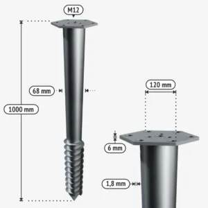 Sraigtiniai poliai M1000 tech