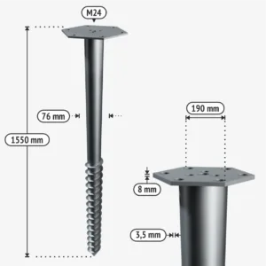 Sraigtiniai poliai M1550 tech