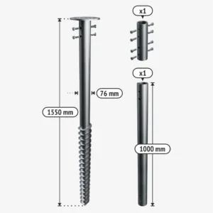 Sraigtiniai poliai M2550