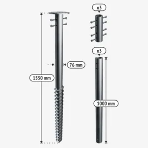 Sraigtiniai poliai M4550